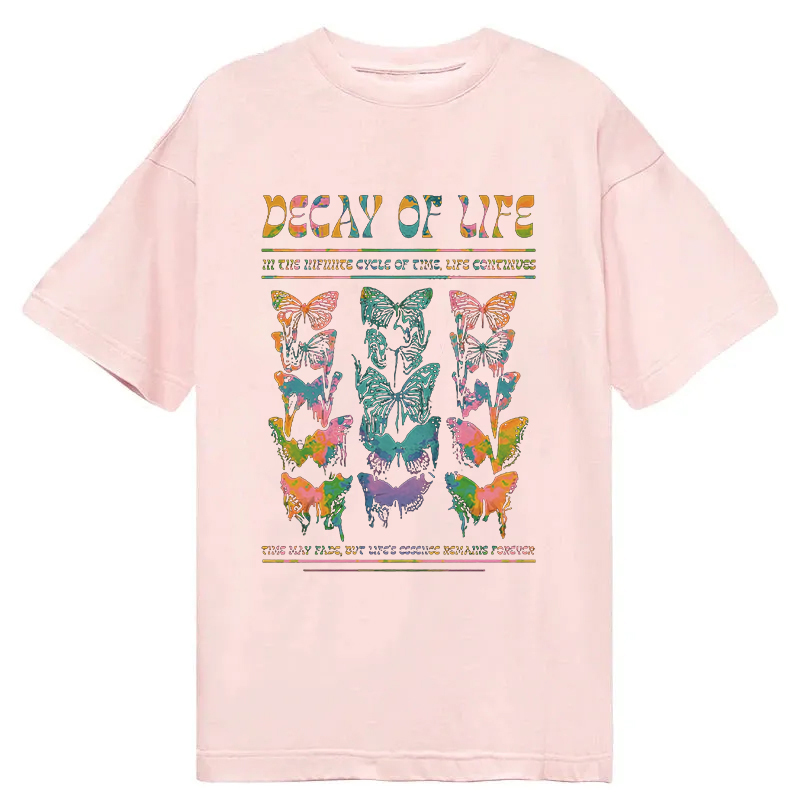 Modecanvas Decay Of Butterfly Life DTG Printing Classic T-Shirt-modecanvas