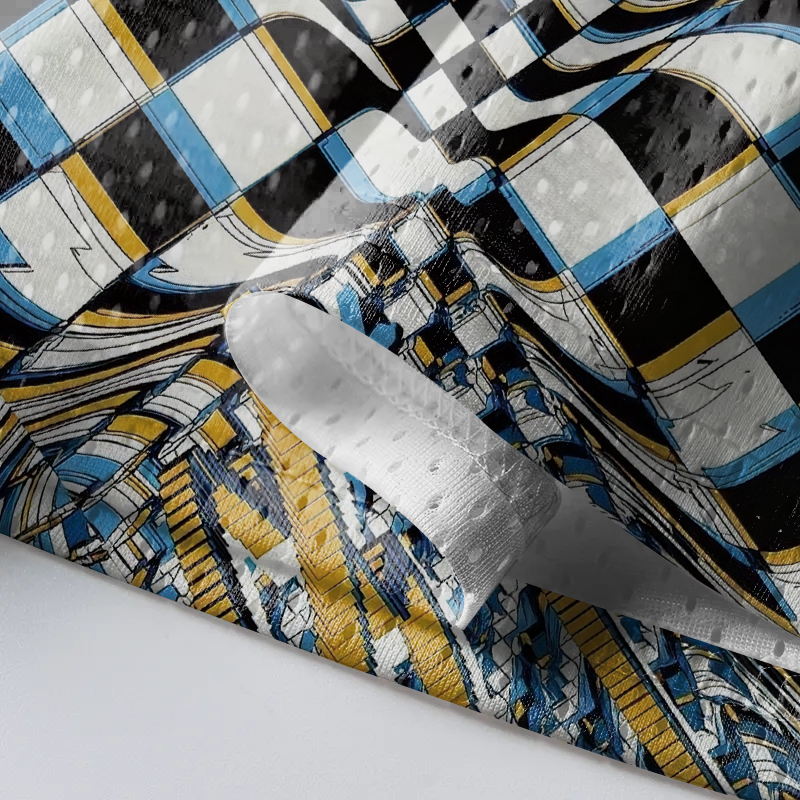 Modecanvas Geometric Trippy Mesh Jersey-modecanvas