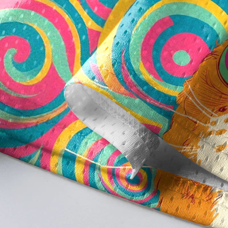 Modecanvas Colorful Cat Mesh Jersey-modecanvas
