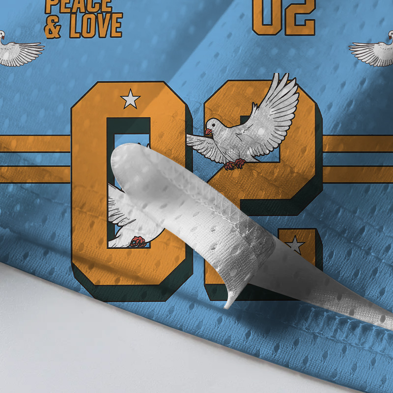 Modecanvas Peace & Love Mesh Jersey-modecanvas