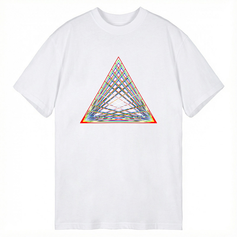 Modecanvas Prismatic Pyramid DTG Printing Classic T-Shirt-modecanvas