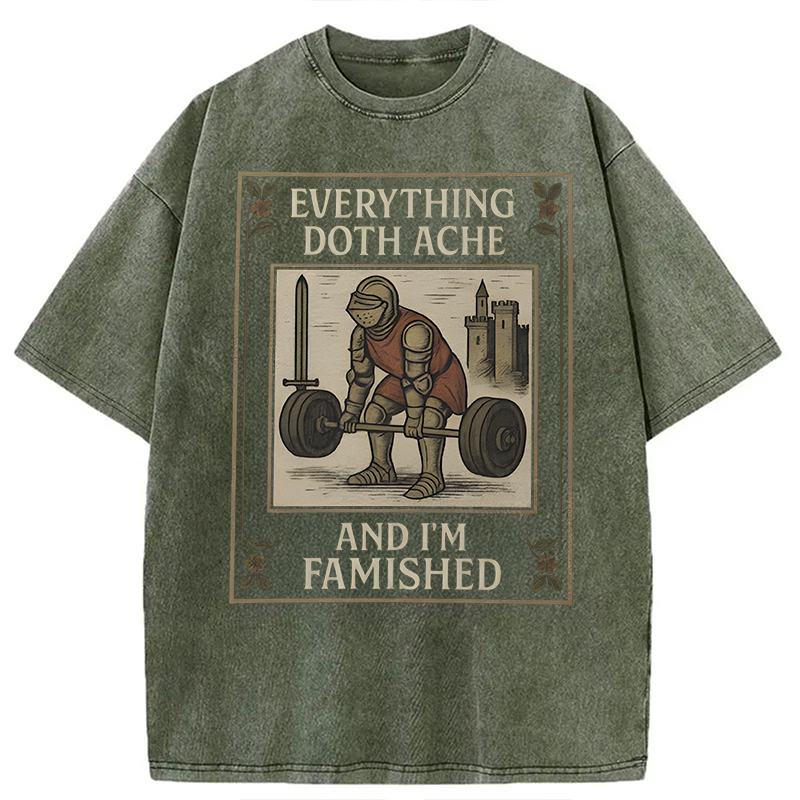 Modecanvas Everything Doth Ache DTG Printing Washed T-Shirt