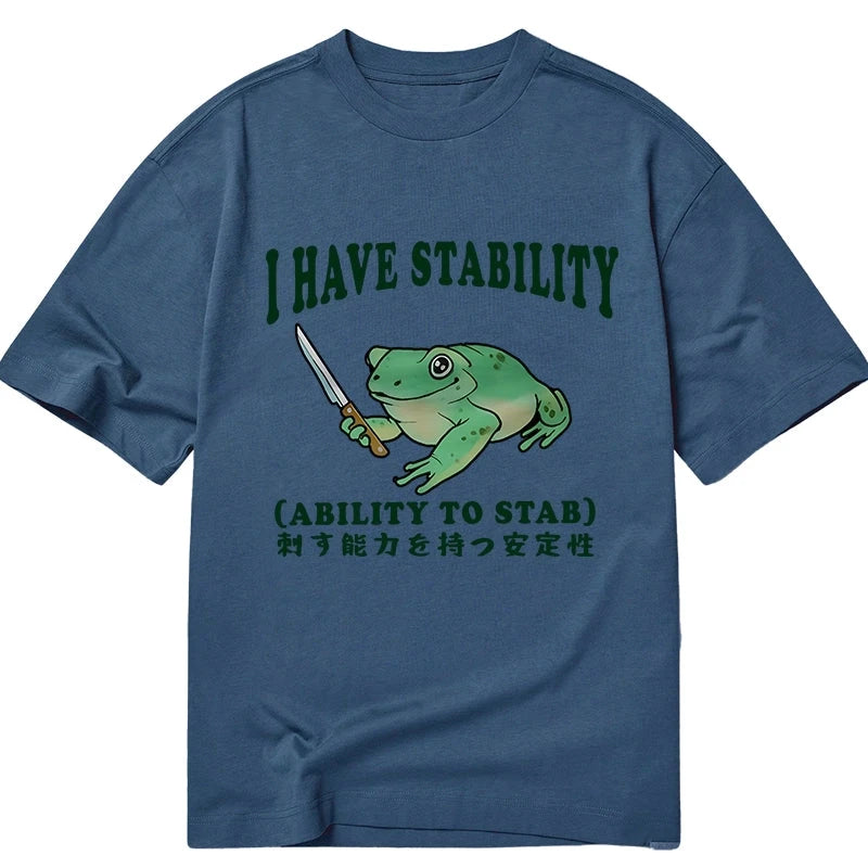 Modecanvas Mentally Stable Assassin Frog DTG Printing Classic T-Shirt-modecanvas