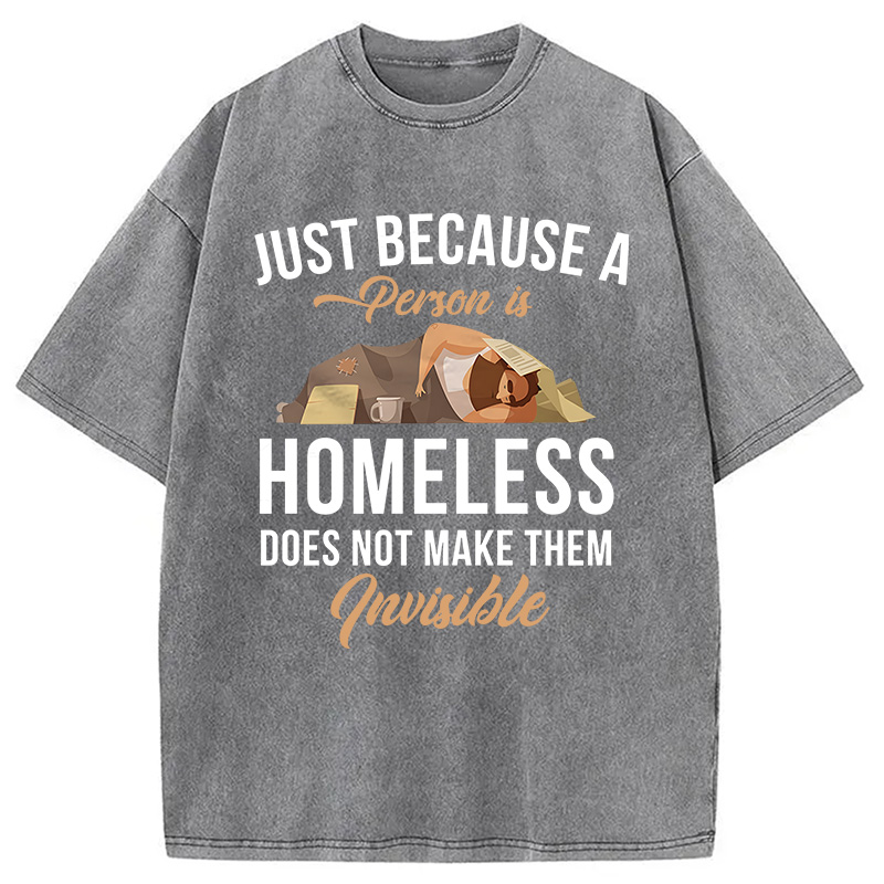 Modecanvas Homelessness Awareness DTG Printing Washed T-Shirt
