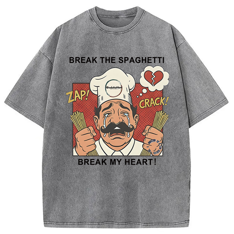 Modecanvas The Spaghetti Snap DTG Printing Washed T-Shirt