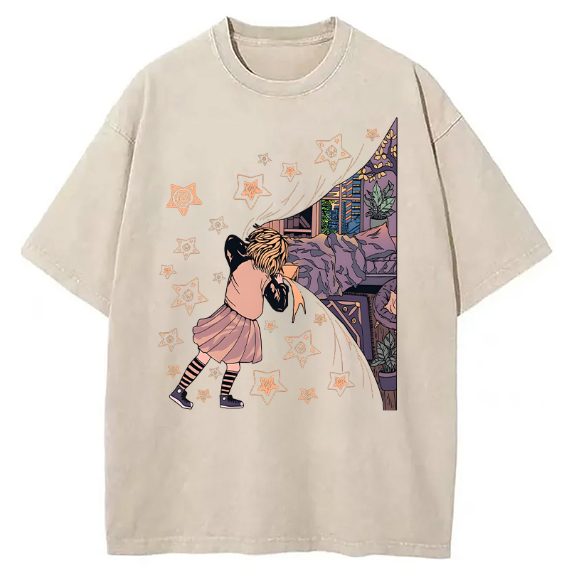 Modecanvas Unveiling Serenity DTG Printing Washed T-Shirt