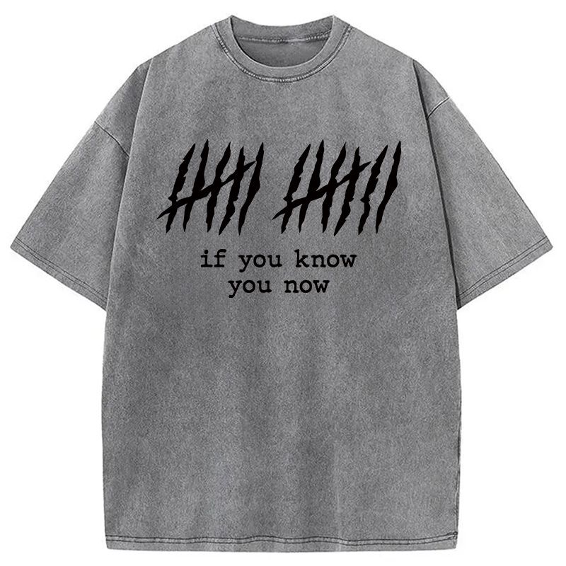 Modecanvas If You Know DTG Printing Washed T-Shirt-modecanvas