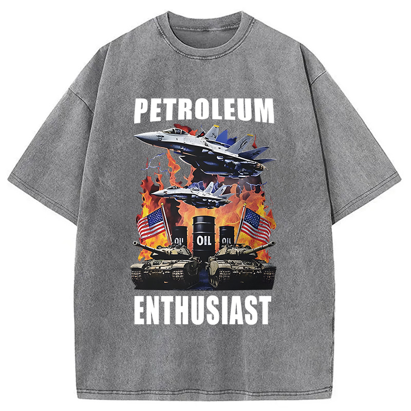 Modecanvas Petroleum Enthusiast Washed T-Shirt-modecanvas