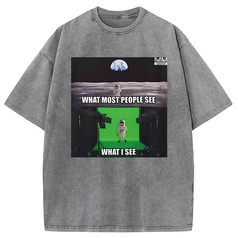 Modecanvas What I See DTG Printing Washed T-Shirt-modecanvas
