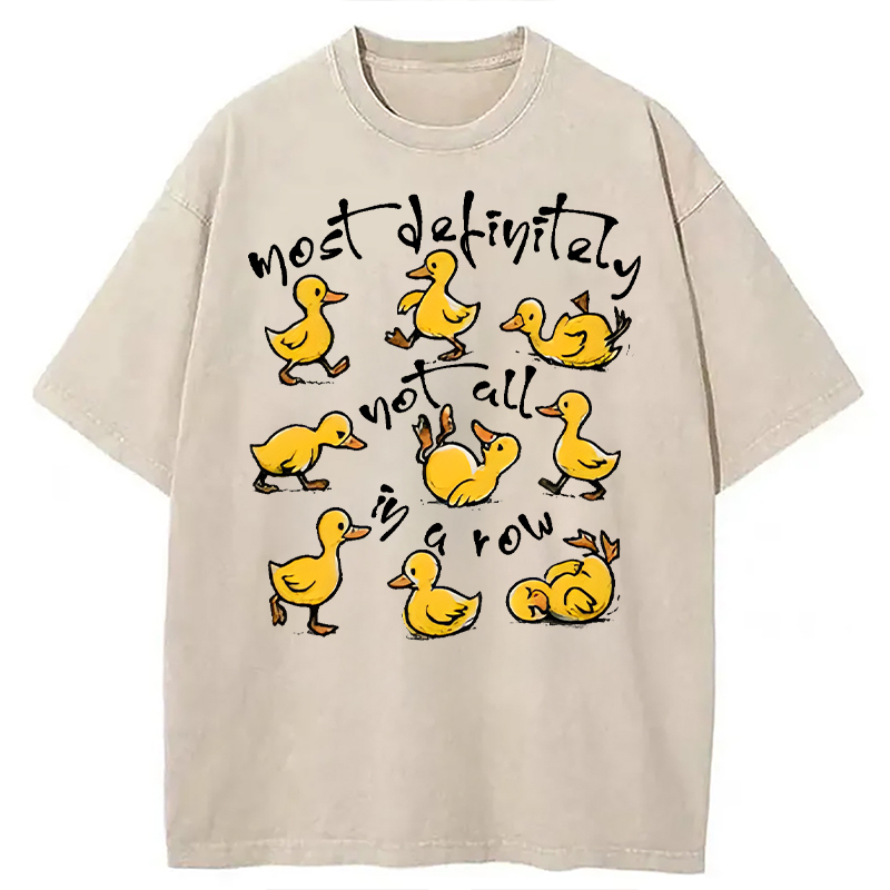 Modecanvas Most Definitely Not All in a Row DTG Printing Washed T-Shirt