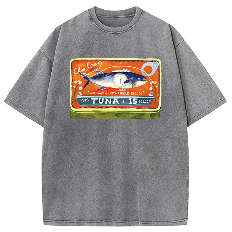 Modecanvas The Tuna 15 DTG Printing Washed T-Shirt