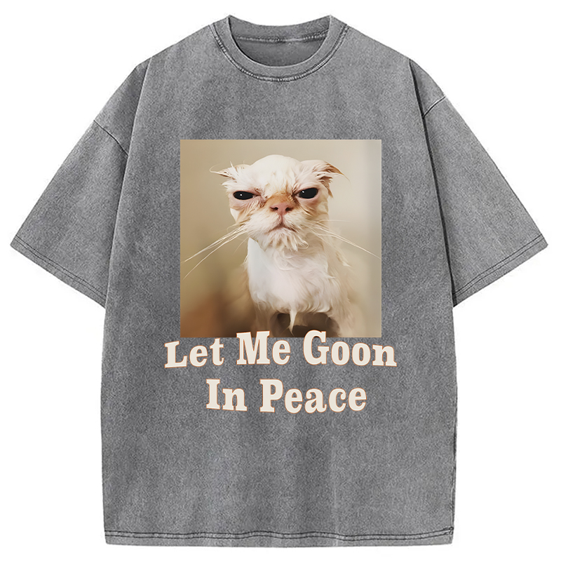 Modecanvas Let Me Gone In Peace DTG Printing Washed T-Shirt