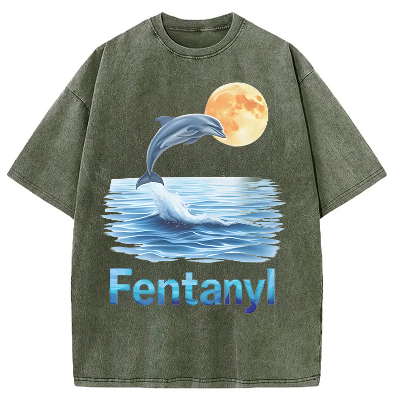 Modecanvas Retro Vaporwave DTG Printing Washed T-Shirt