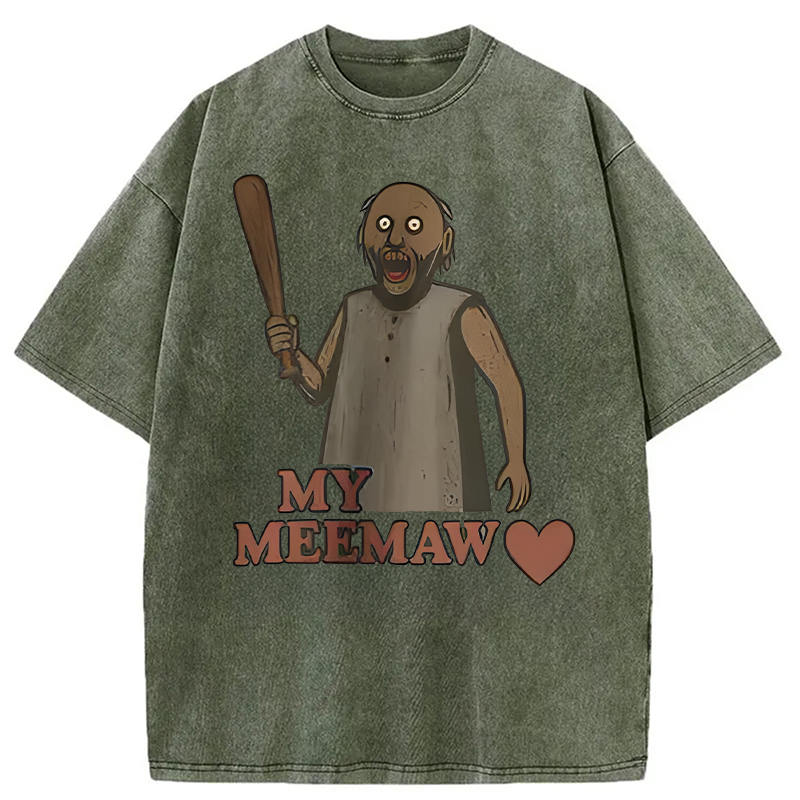 Modecanvas My Meemaw Meme DTG Printing Washed T-Shirt