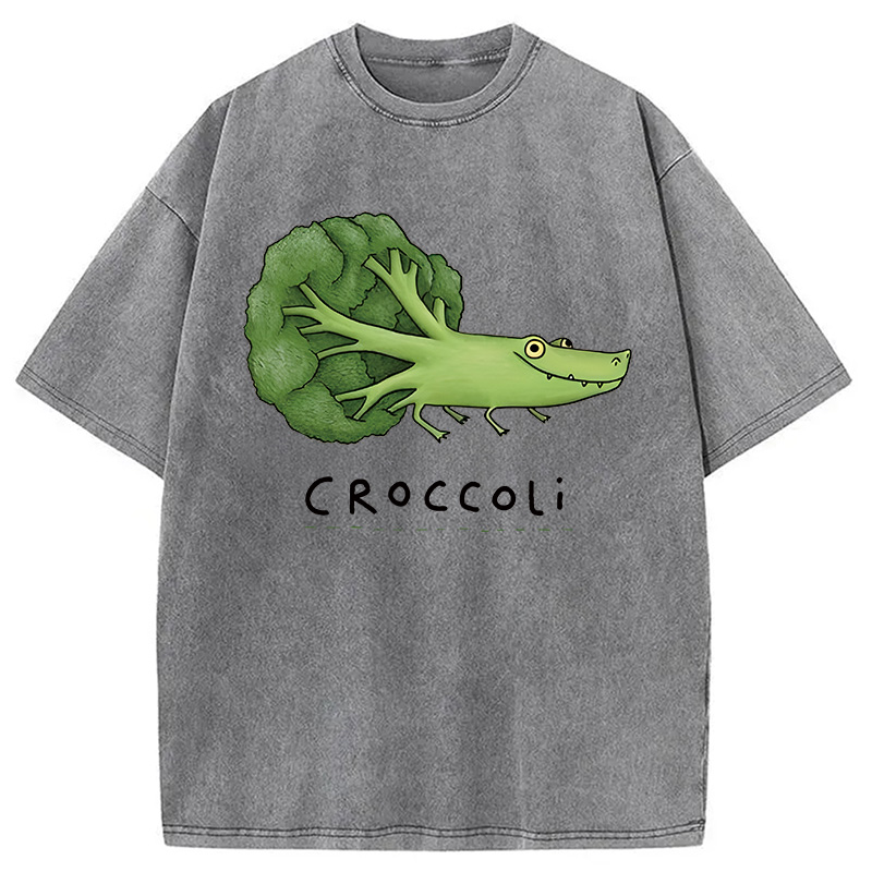 Modecanvas Croccoli DTG Printing Washed T-Shirt