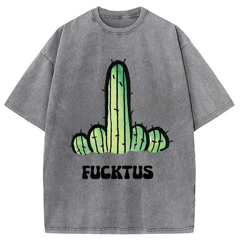 Modecanvas Fucktus DTG Printing Washed T-Shirt