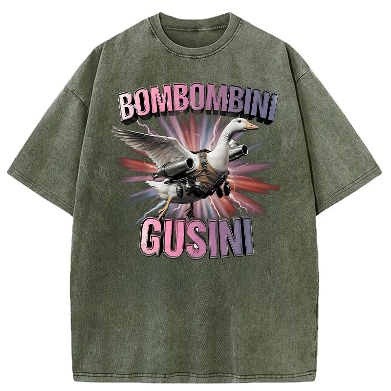Modecanvas Bomb Bomb Bombini Gusini DTG Printing Washed T-Shirt
