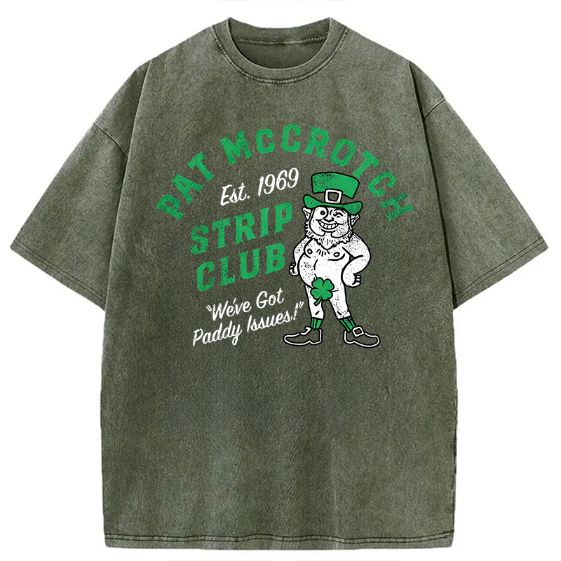 Modecanvas Pat McCrotch Strip Club DTG Printing Washed T-Shirt