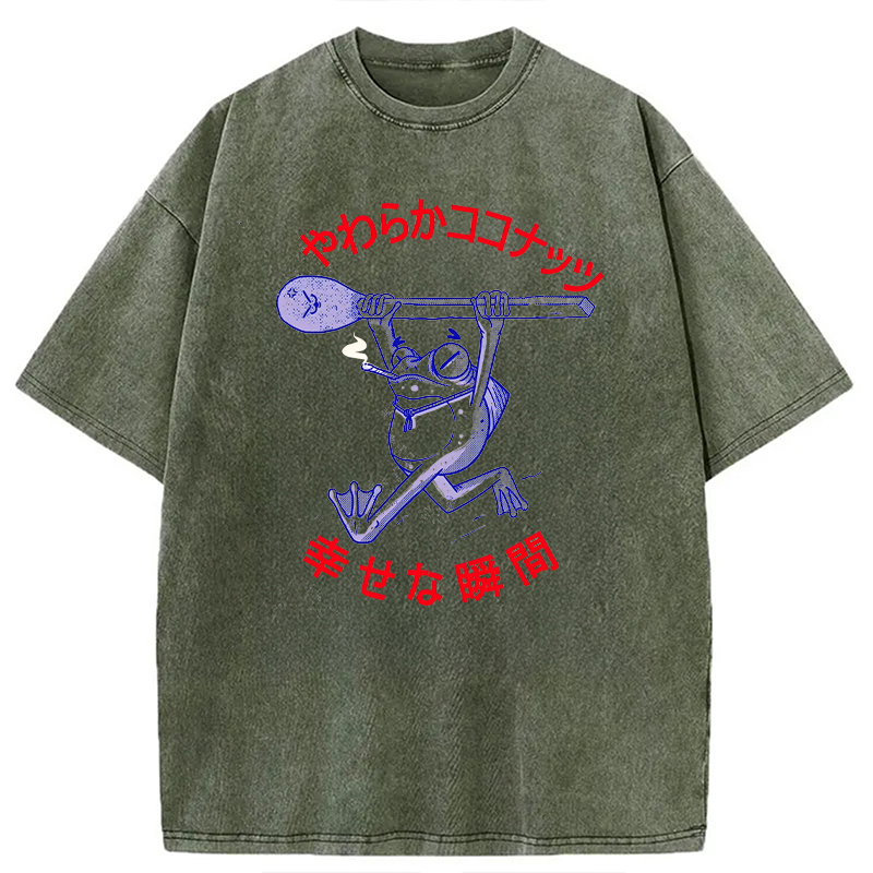 Modecanvas Lucky Moment DTG Printing Washed T-Shirt