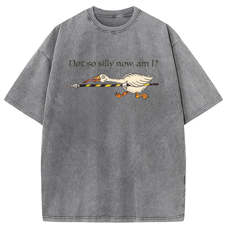 Modecanvas Not So Silly Now Am I? DTG Printing Washed T-Shirt