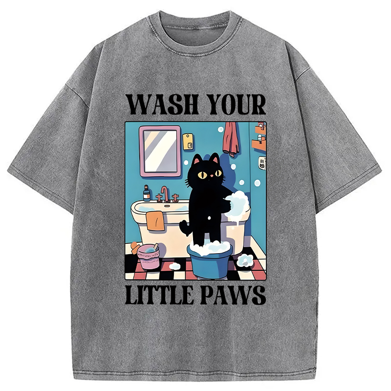 Modecanvas Wash Your Little Paws DTG Printing Washed T-Shirt
