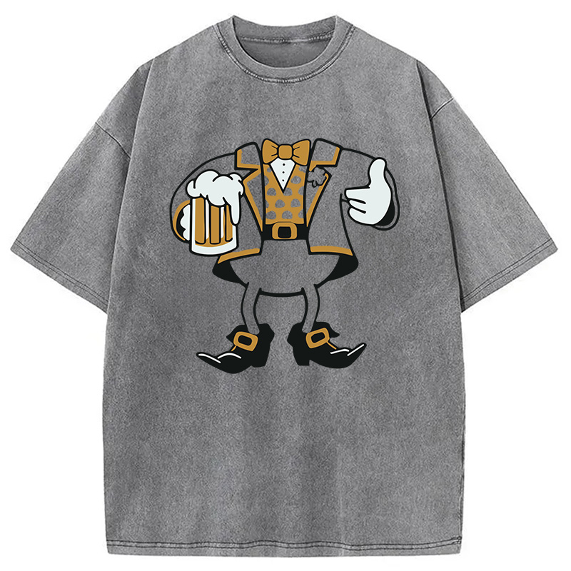 Modecanvas Leprechaun Look-A-Like DTG Printing Washed T-Shirt