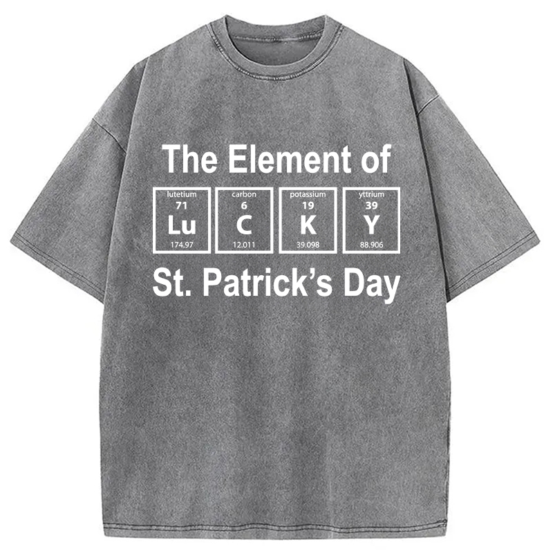 Modecanvas The Element Of Saint Patricks Day DTG Printing Washed T-Shirt