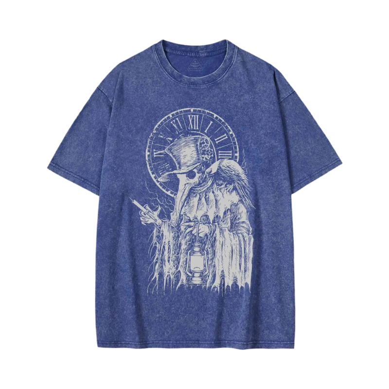 Modecanvas Vintage Plague Doctor Washed T-shirt
