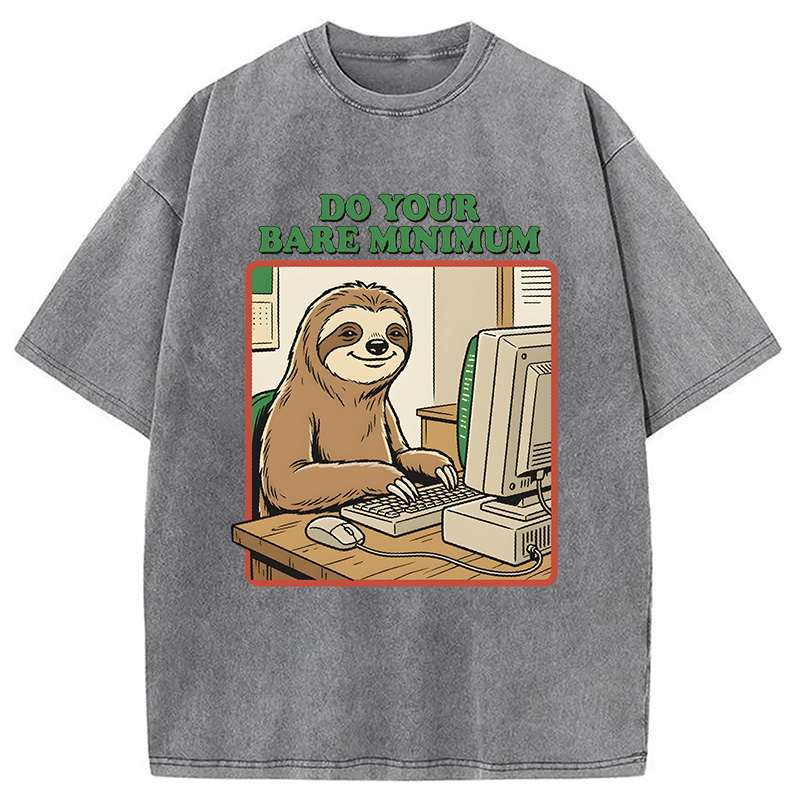 Modecanvas Do Your Bare Minimum DTG Printing Washed T-Shirt