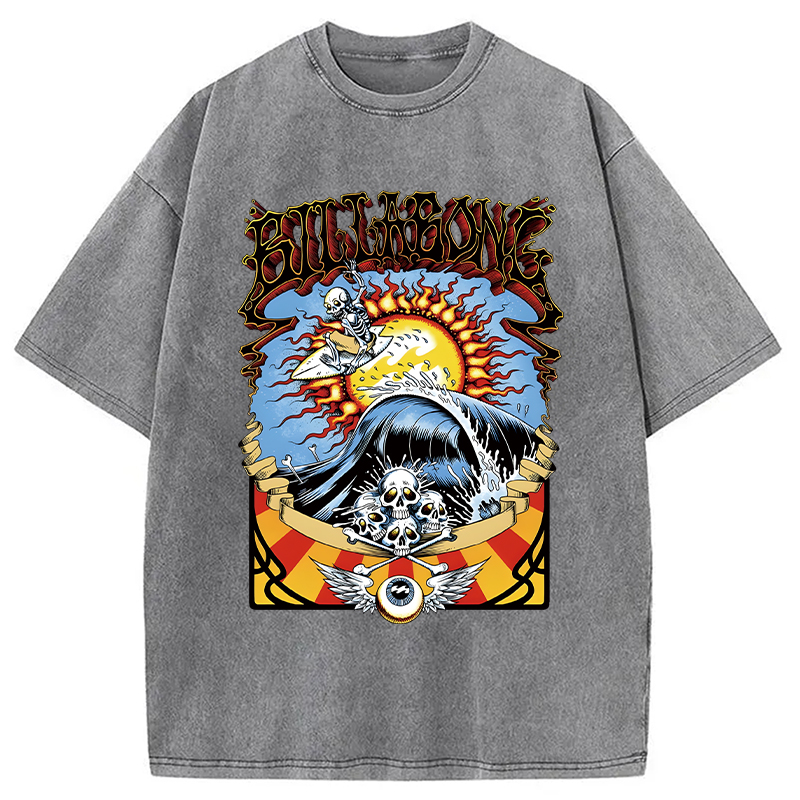 Modecanvas Big Labone Bone DTG Printing Washed T-Shirt