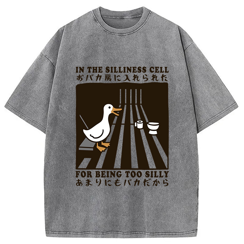 Modecanvas Silly Goose In The Silliness Cell Washed T-Shirt