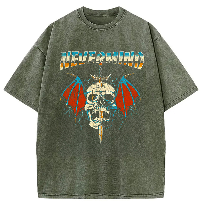 Modecanvas Nevermind DTG Printing Washed T-Shirt