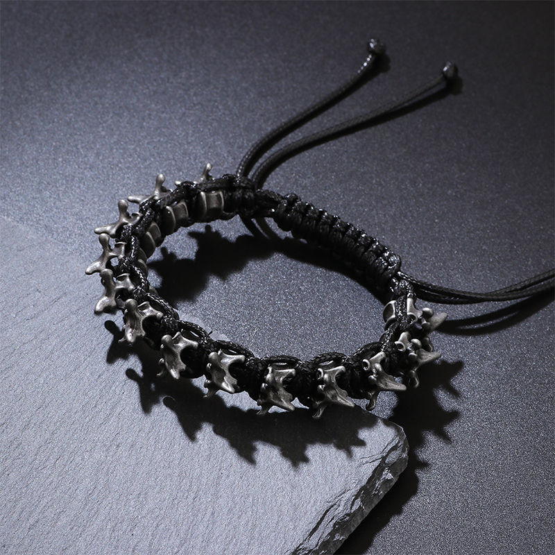 Modecanvas Dark Dragon Bone Braided Bracelet-modecanvas