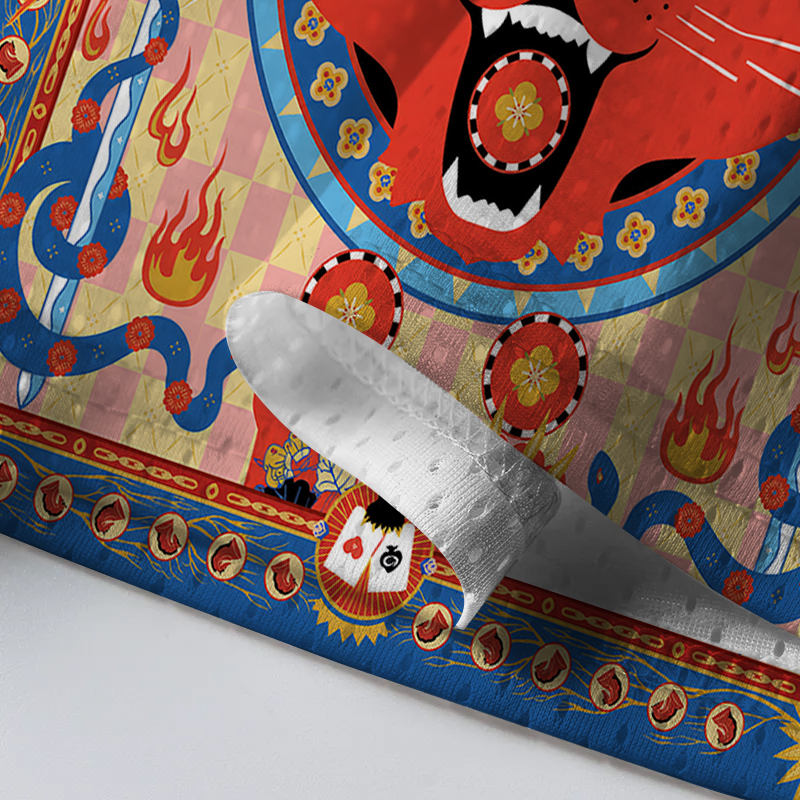 Modecanvas Lucky Fire Cat Mesh Jersey-modecanvas