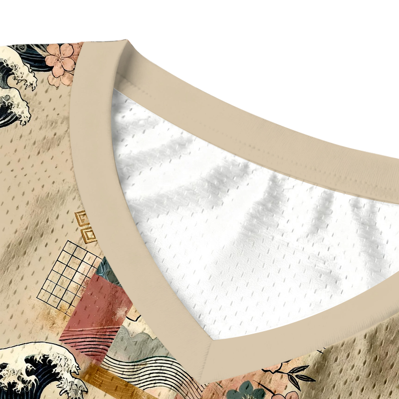 Modecanvas Japanese Wave Mosaic Jersey Tank