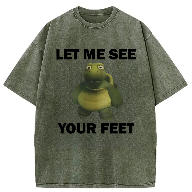 Modecanvas Let Me See Your Feet DTG Printing Washed T-Shirt