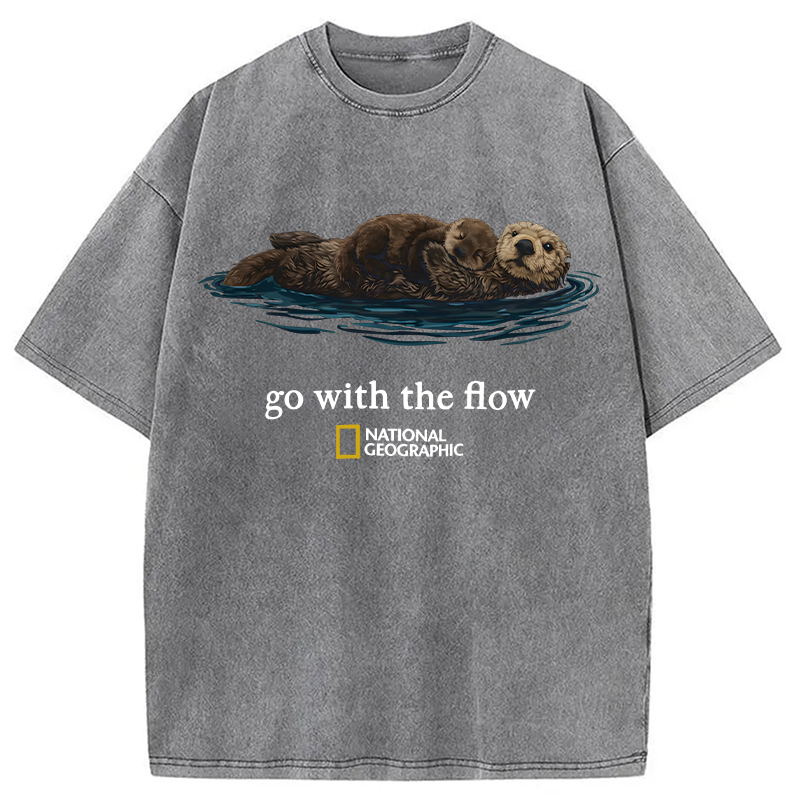 Modecanvas Go With The Flow DTG Printing Washed T-Shirt