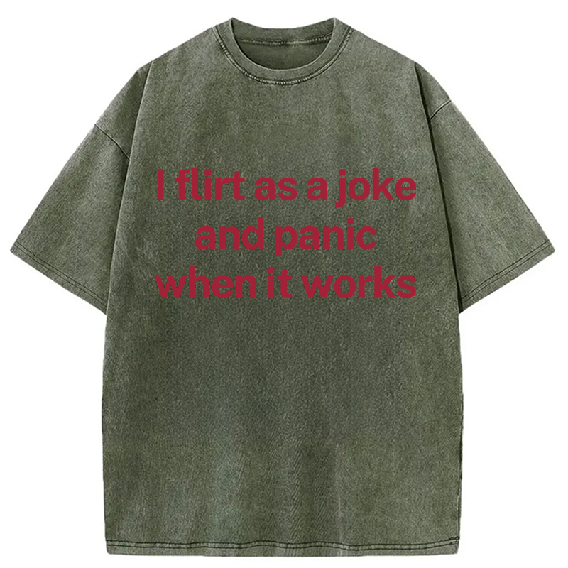 Modecanvas When It Works DTG Printing Washed T-Shirt