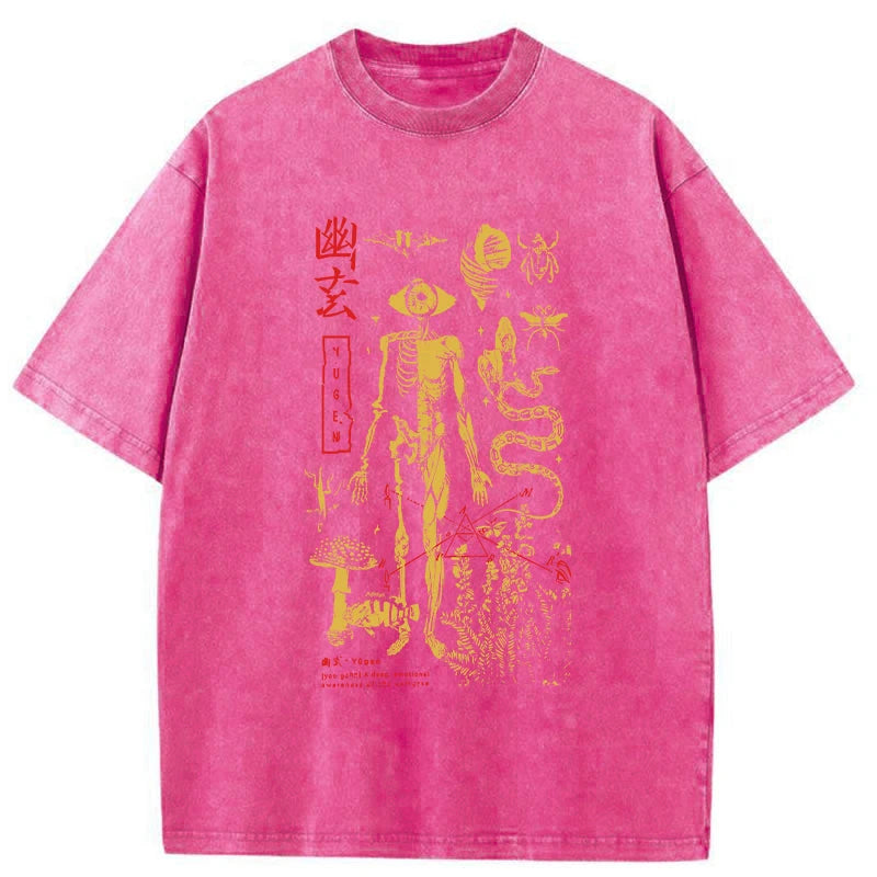 Modecanvas Spooky Ghost Japanese Washed T-Shirt-modecanvas