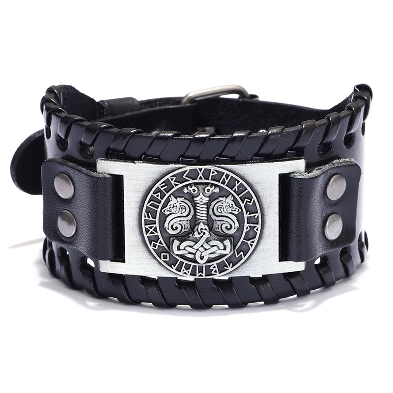Modecanvas Thor's Hammer Braided Bracelet-modecanvas