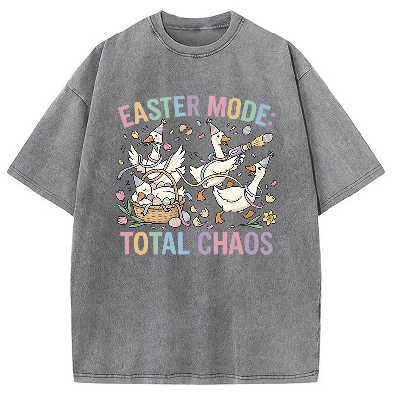 Modecanvas Easter Goose DTG Printing Washed T-Shirt