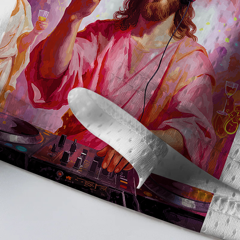 Modecanvas DJ Jesus Mesh Jersey-modecanvas