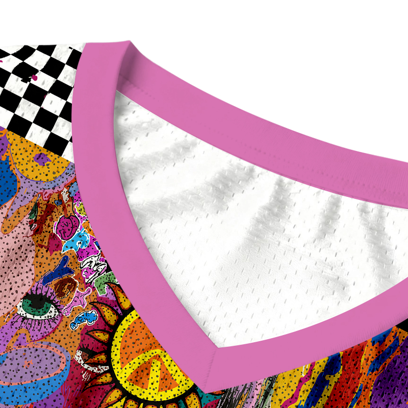Modecanvas Trippy Colorful Rave Jersey Tank
