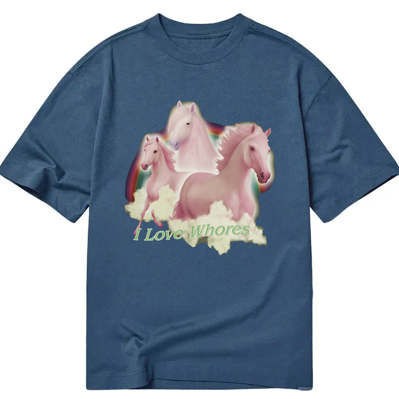 Modecanvas I Love Whores DTG Printing Classic T-Shirt-modecanvas