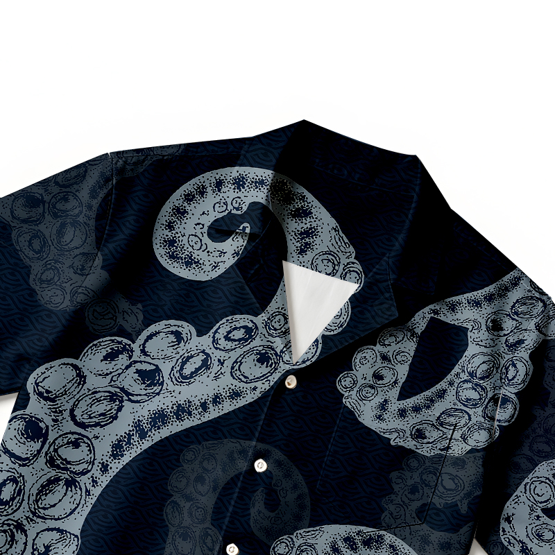 Modecanvas Octopus Tentacles Japanese Hawaiian Shirt-modecanvas