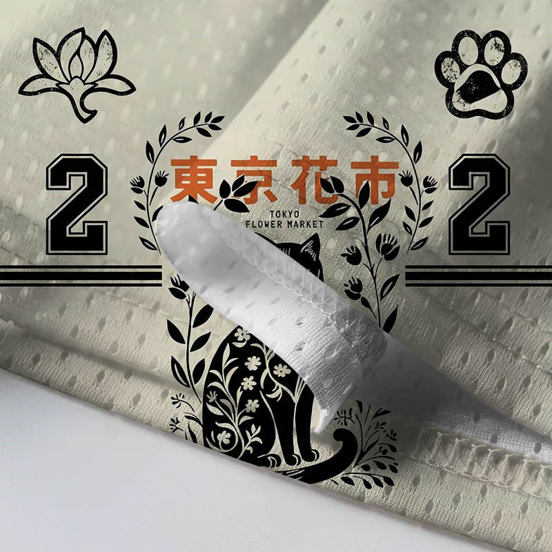 Modecanvas Tokyo Flower Market Mesh Jersey-modecanvas