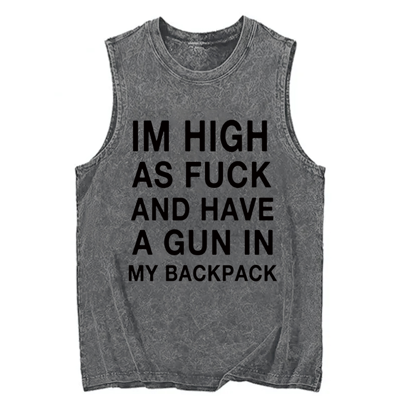 Modecanvas Im High DTG Printing Washed Tank-modecanvas