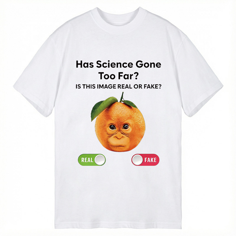 Modecanvas Has Science Gone Too Far Orange Monkey DTG Printing Classic T-Shirt-modecanvas