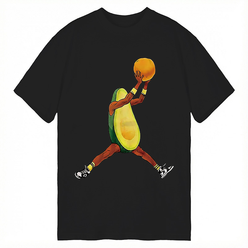 Modecanvas Avocado Basketball DTG Printing Classic T-Shirt-modecanvas