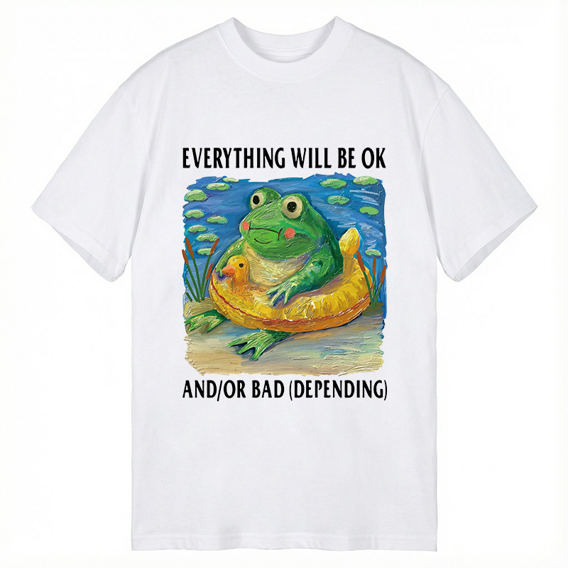 Modecanvas Everythings Ok Frog DTG Printing Classic T-Shirt-modecanvas